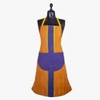 Kunst forklæde i lærred af hamp unikt stykke af italiensk håndværk Viadurini