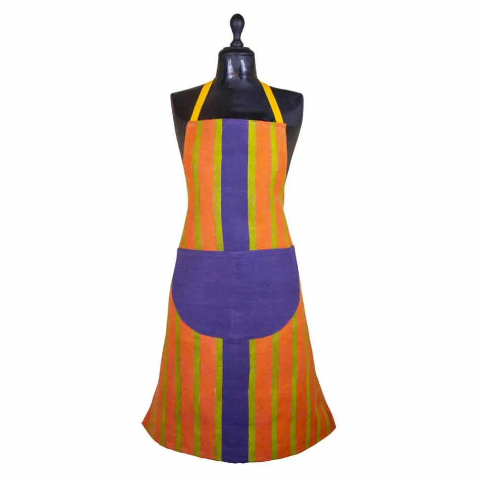 Lærredskunst Forklæde Unikt stykke italiensk håndværk - mærker Viadurini