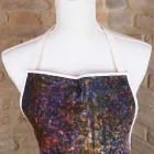 Italiensk håndlavet forklæde i bomuld med manuel kunsttryk - mærker Viadurini