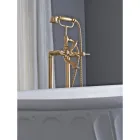 Gulvstående badekar med håndbruser og fleksibel slange Made in Italy - Milano Viadurini