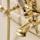 Badekarsgruppe i messing i vintagestil fremstillet i Italien - Katerina Viadurini