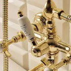 Badekarsgruppe i messing i vintagestil fremstillet i Italien - Katerina Viadurini