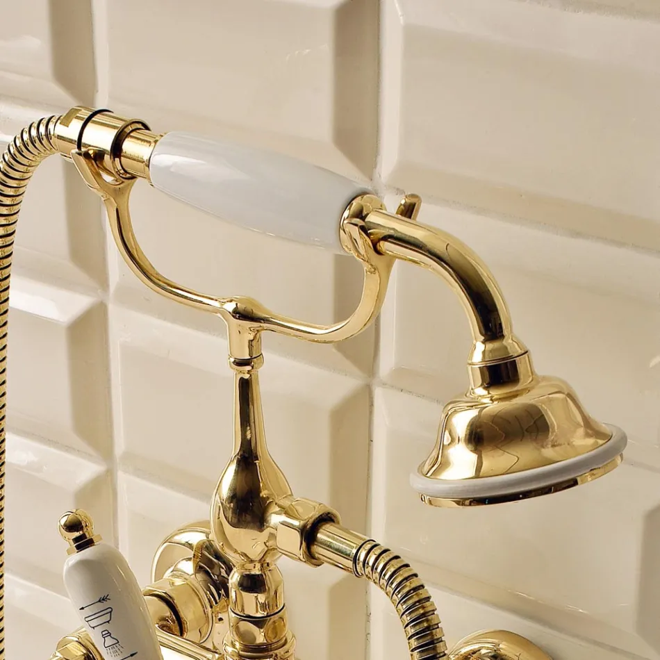 Badekarsgruppe i messing i vintagestil fremstillet i Italien - Katerina Viadurini