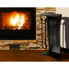 Sæt med 4 Made in Italy Design stål pejsværktøj - Chandler Viadurini