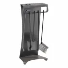 Sæt med 4 Made in Italy Design stål pejsværktøj - Chandler Viadurini