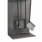 Sæt med 4 sorte stålværktøjer til pejsen fremstillet i Italien - Rachel Viadurini