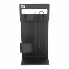 Sæt designværktøjer til pejs i sort stål fremstillet i Italien - Ostro Viadurini