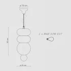 3-elements lampe i keramik i forskellige former Made in Italy - Bumbum Viadurini