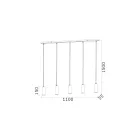 5 Pendel i Metal Fremstillet i Italien - Læs Viadurini