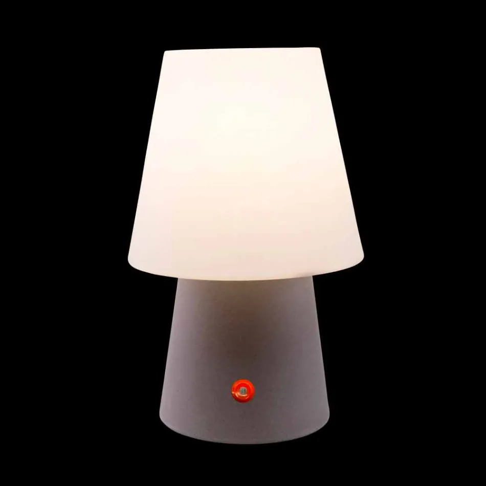 Genopladelig LED-lampe i farvet plast til indendørs eller udendørs - Fungostar Viadurini