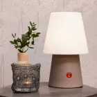 Genopladelig LED-lampe i farvet plast til indendørs eller udendørs - Fungostar Viadurini