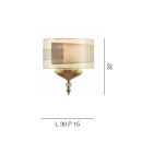 Klassisk italiensk håndværksglas væglampe med lampeskærm - Magrena Viadurini