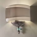 Klassisk italiensk håndværksglas væglampe med lampeskærm - Magrena