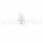 Udendørs væglampe i støbt aluminium lavet i Italien, Anika Viadurini