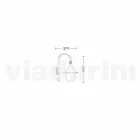 Hvid aluminium væglampe lavet i Italien, Anusca Viadurini