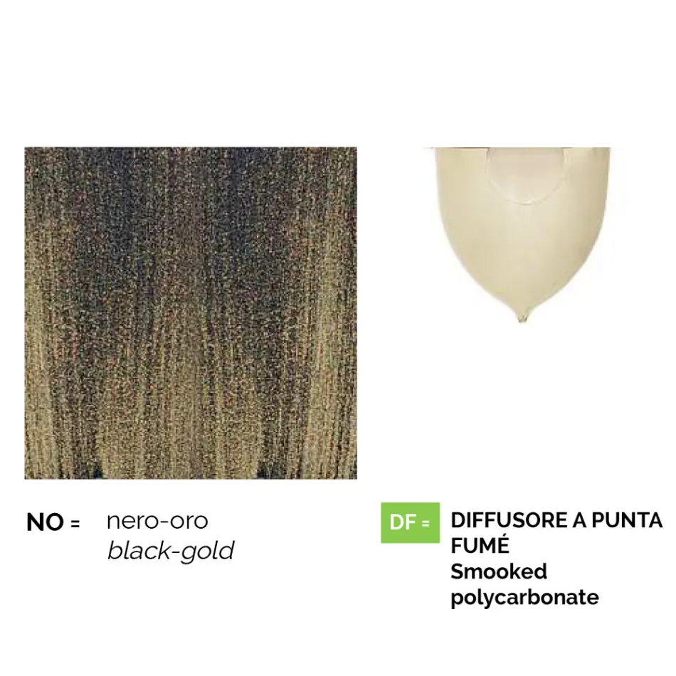 Havevæglampe i trykstøbt aluminium fremstillet i Italien, Anusca Viadurini