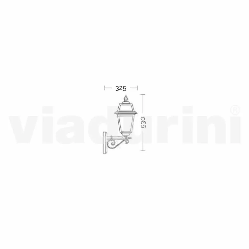 Kristel, en aluminiumsgardinlampe fremstillet i Italien Viadurini