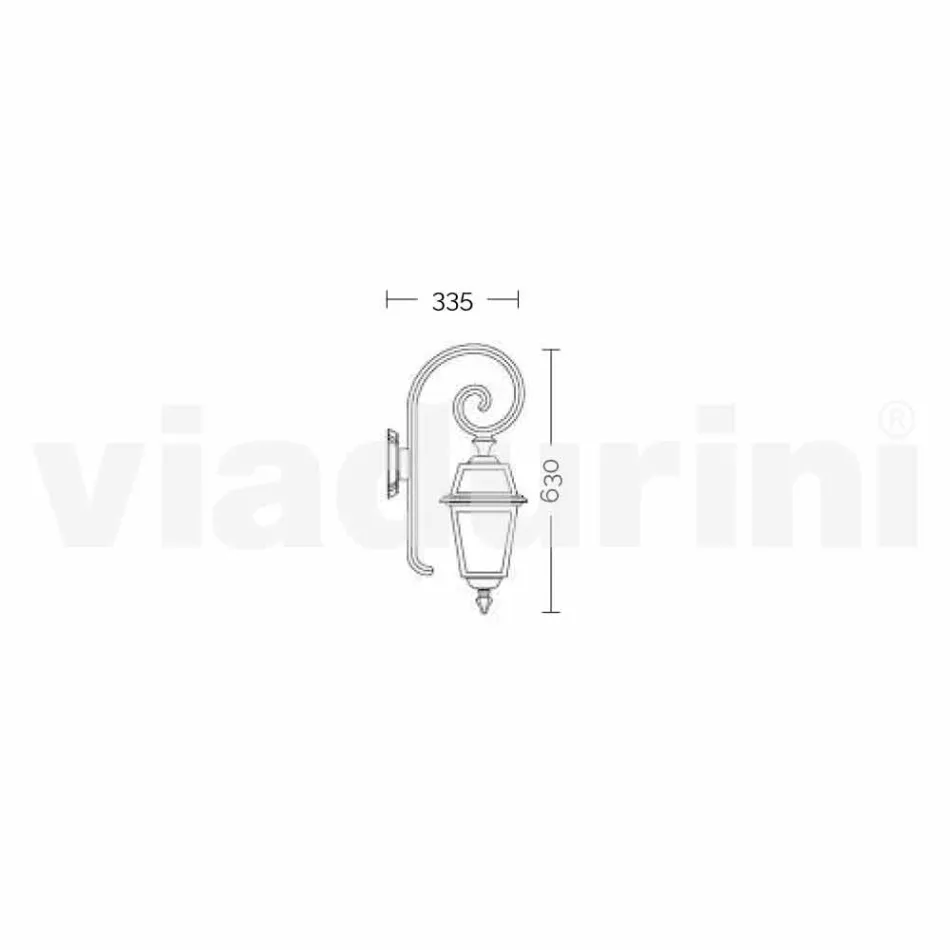 Kristel, en aluminiumsgardinlampe fremstillet i Italien Viadurini