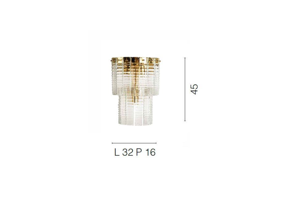 Moderne væglampe i luksus håndlavet glas lavet i Italien - Valadier Viadurini