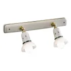 Væglampe 2 eller 3 Spotlights Messing og Håndmalet Keramik - Savona Viadurini