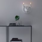 Væglampe med 2 lys i keramisk design i form af en tyr - Marrena Viadurini