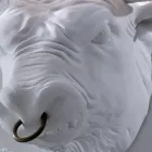 Væglampe med 2 lys i keramisk design i form af en tyr - Marrena Viadurini