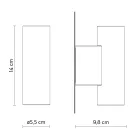 Design udendørs væglampe i hvid eller sort aluminium - Leopida Viadurini