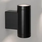 Design udendørs væglampe i hvid eller sort aluminium - Leopida Viadurini