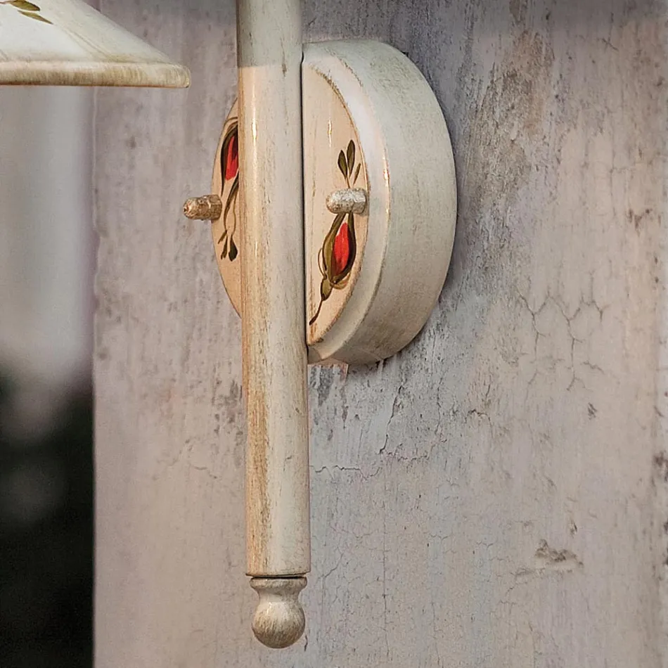 Udendørs væglampe i håndmalet hvid aluminium - Imperia Viadurini