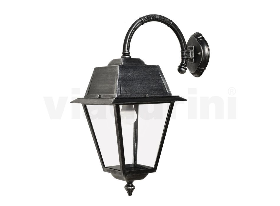Vintage aluminium udendørs væglampe lavet i Italien - Doroty Viadurini