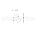 Vintage udendørs væglampe i aluminium Made in Italy - Cassandra Viadurini