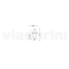 Havevæglampe i aluminium produceret i Italien, Aquilina Viadurini