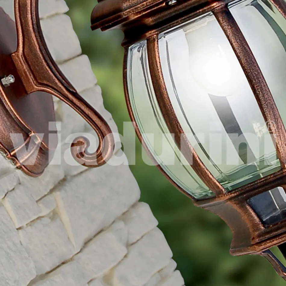 Havevæglampe i aluminium lavet i Italien, Anika Viadurini