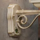 Væglampe i hvid aluminium og håndmalet dekoration - Gorizia Viadurini