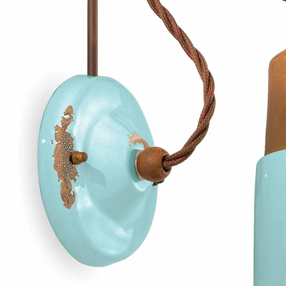 Væglampe i keramik og jern rust Desiree Ferroluce Viadurini