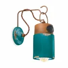 Væglampe i keramik og jern rust Desiree Ferroluce Viadurini