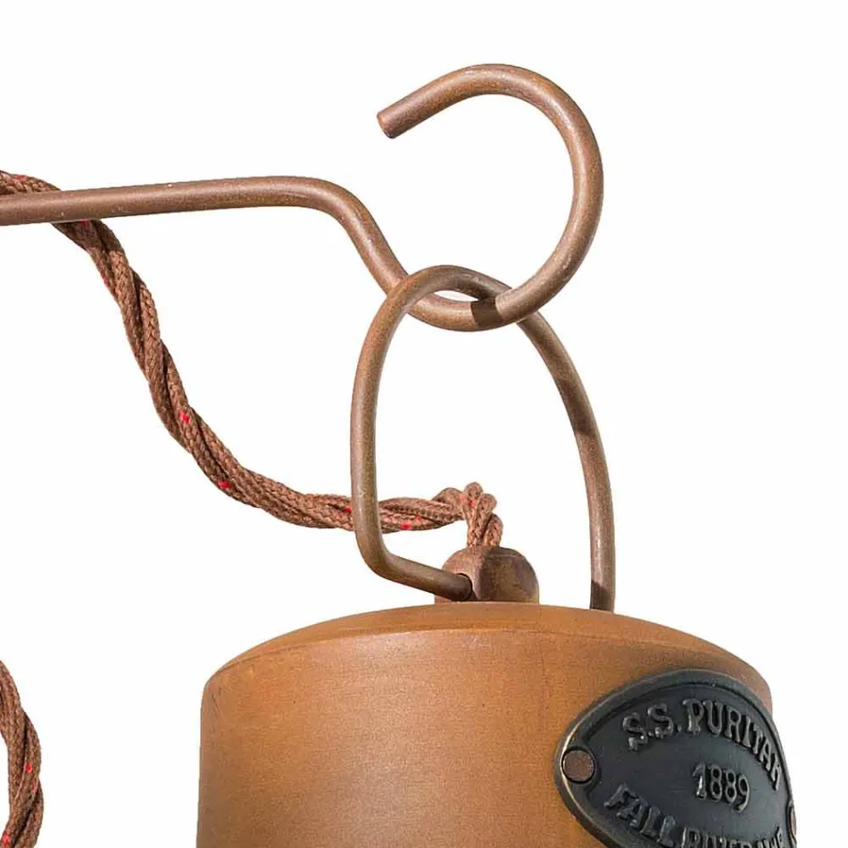 Væglampe i keramik og jern rust Desiree Ferroluce Viadurini