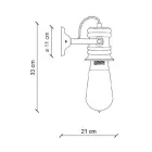Væglampe i jern og industriel håndlavet keramik - Urban Viadurini