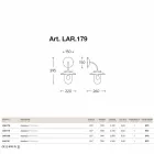 Væglampe La Traviata kobber, glas, antik messing Viadurini