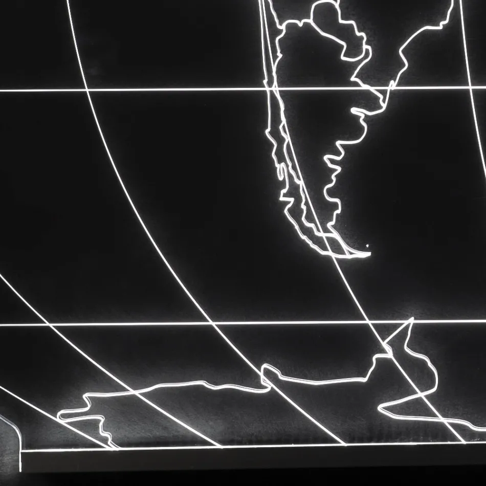 Planisphere væglampe i lasergraveret akrylkrystal - Rihanna Viadurini