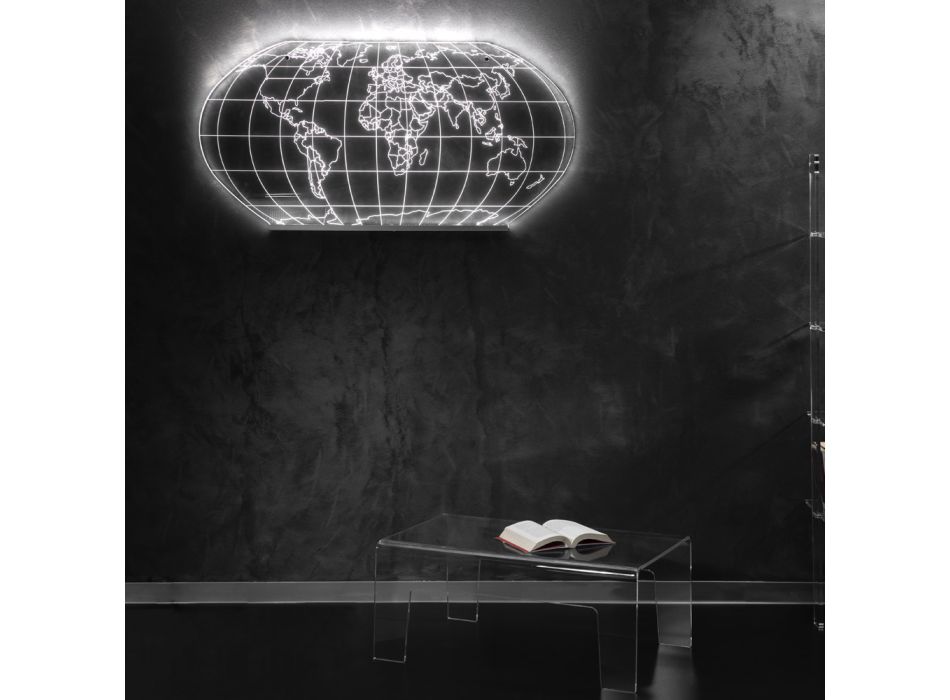 Planisphere væglampe i lasergraveret akrylkrystal - Rihanna Viadurini