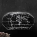 Planisphere væglampe i lasergraveret akrylkrystal - Rihanna Viadurini