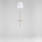 Design gulvlampe i stål, aske og messing Made in Italy - Pitulla Viadurini