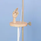 Design gulvlampe i stål, aske og messing Made in Italy - Pitulla Viadurini