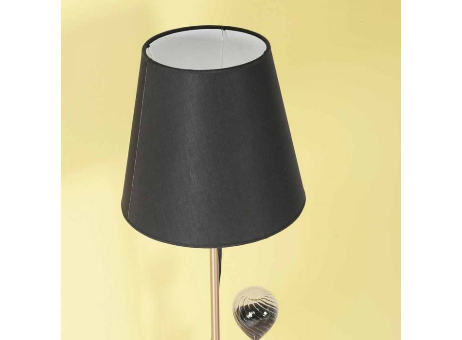 Design gulvlampe i stål, aske og messing Made in Italy - Pitulla Viadurini