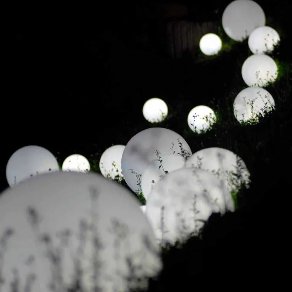 Globe sfære / bordlampe Slide Globo hvid lyst lavet i Italien Viadurini