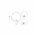 Globe sfære / bordlampe Slide Globo hvid lyst lavet i Italien Viadurini