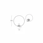 Globe sfære / bordlampe Slide Globo hvid lyst lavet i Italien Viadurini