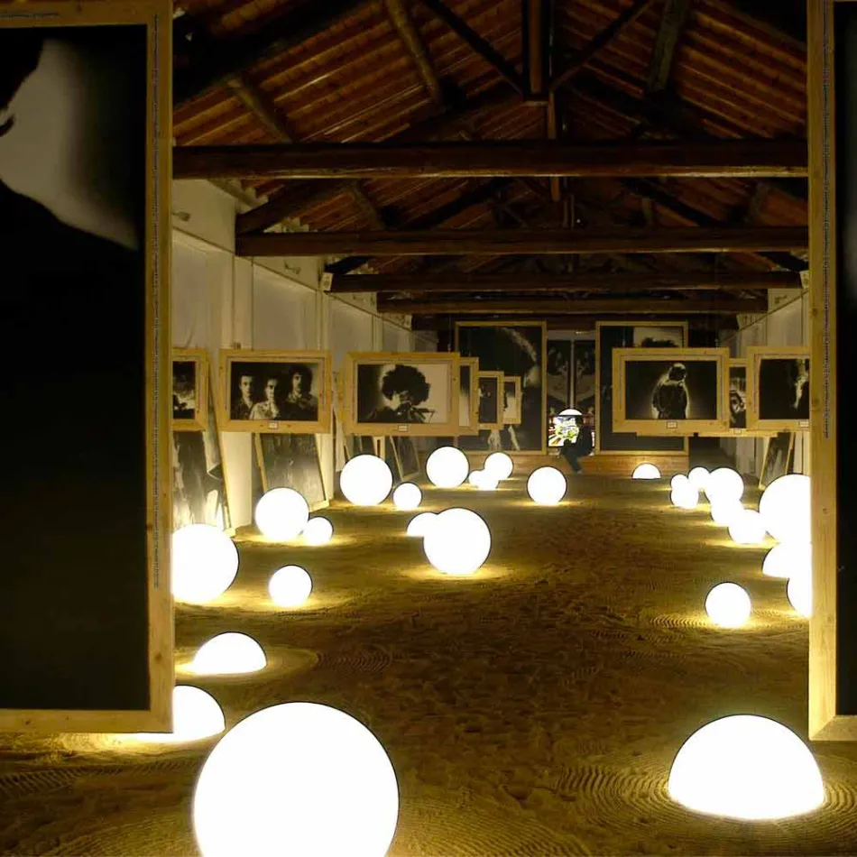 Globe sfære / bordlampe Slide Globo hvid lyst lavet i Italien Viadurini