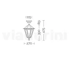 Haveloftslampe i glas og 5 aluminiumsfinisher - Pinako Viadurini